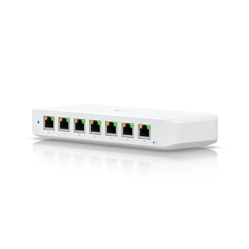 Ubiquiti USW-ULTRA-60W 8-Port Ultra Layer 2 GbE PoE Switch, 52W PoE Availability, White