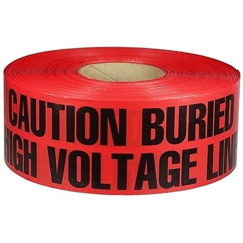 Dottie UT12D 3" X 1000' Red Underground Warning Tape Caution