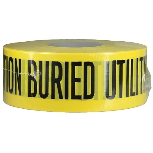 Dottie UT19D Underground Tape, 'Caution Buried Utilities Underground' Text, 3" x 1000', Yellow