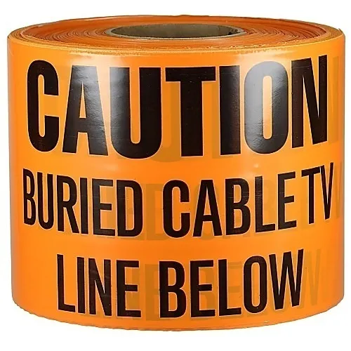 Dottie UT25D 6" x 1000' Orange Underground Tape with Caution Message for Buried Utilities