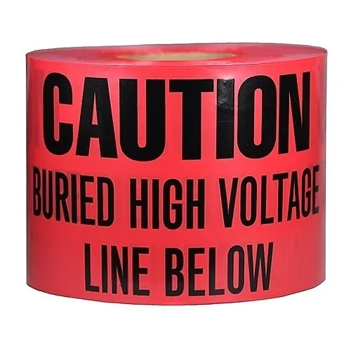 Dottie UT33D 6" x 1000' Red Underground Tape, Marked 'Buried'