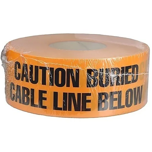 Dottie UT43D 3" x 1000' Orange Underground Tape, Marked 'Buried'
