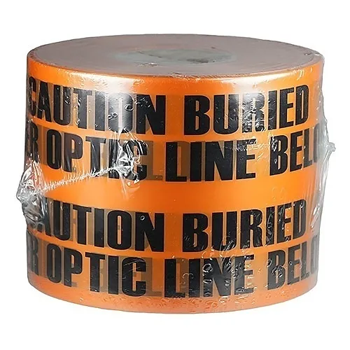 Dottie UT47D 6" x 1000' Orange Underground Tape, Marked 'CAUTION BURIED' for Safety and Visibility
