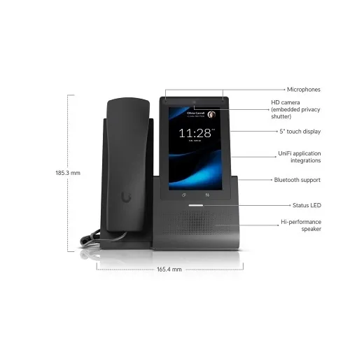 Ubiquiti UTP-G3-TOUCH-PRO Desktop Smartphone for UniFi Talk, 5" Touch Display