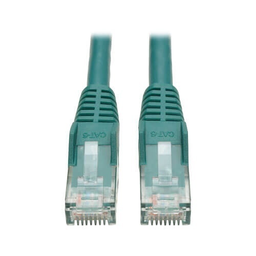 Eaton Tripp Lite N201-005-GN CAT6 Snagless Molded Gigabit Patch Cable, UPT, RJ45 M/M, 5' (1.52m), Green
