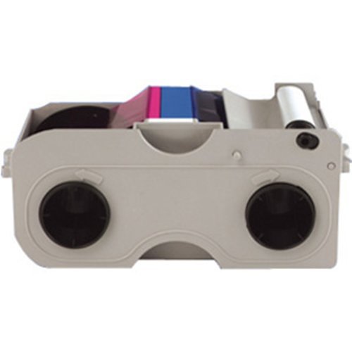 HID FARGO 045100 EZ YMCKO Cartridge Full Color with Resin Black and Clear Overlay Pane for DTC4250E, 250 Images