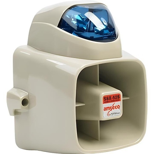 Potter SSX-52SB 120 dB Durable Siren, Wall Mount, Blue Lens