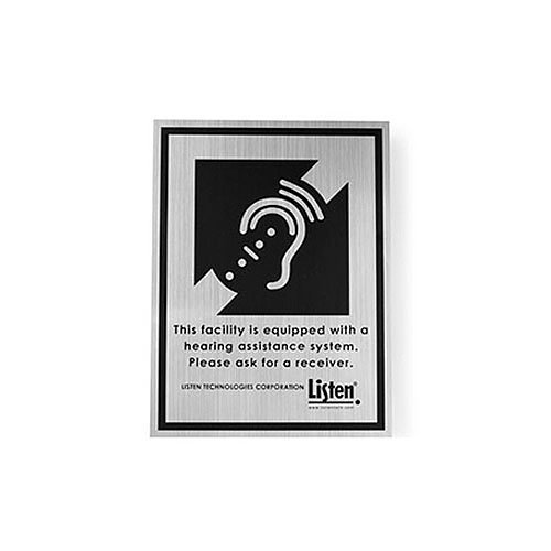 Listen Technologies LA-304 2-Piece Assistive Listening Notification Signage Kit