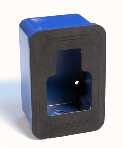 SigCom SG-WP-BL Die Cast Weatherproof Back Box for Pull Station, Blue