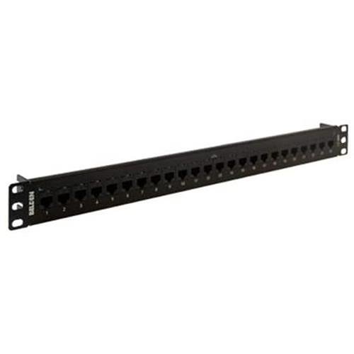 Belden AX103253 CAT6 Plus KeyConnect Patch Panel, 24-Port, 1U, Black