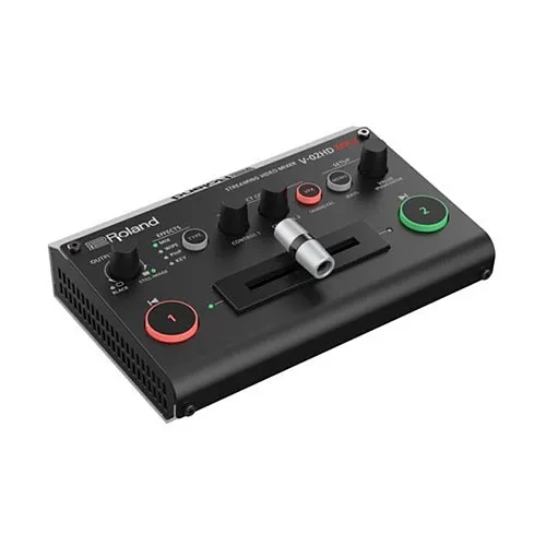 Roland V-02HD MK II Multi-Format Streaming Video Mixer with HDMI Inputs, USB Type-C and HDMI Outputs and 10-Channel Digital Audio Mixer