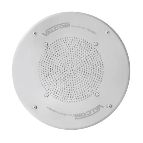 Valcom V-1040 One-Way 8" Indoor Round Clean Room Ceiling Speaker, White