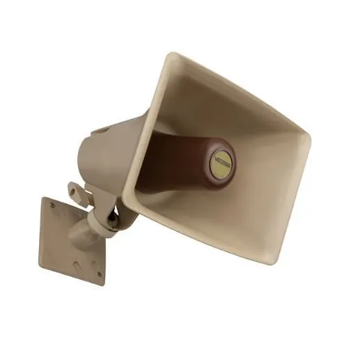 Valcom V-1048C High-Efficiency 45 Ohms Paging Horn Talkback, Beige