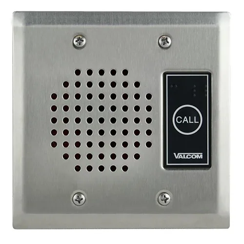 Valcom V-1072A-ST Intercom Doorplate Speaker, Talkback, Stainless Steel