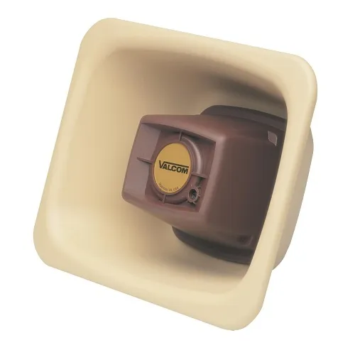 Valcom V-1080-BGE FlexHorn Self-Amplified Paging Compact Horn, 1-Way, 3W, Beige