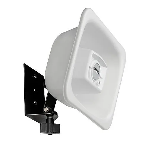 Valcom V-1080-W One Way 3W Amplified FlexHorn with Mounting Bracket, White