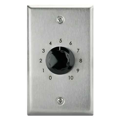 Valcom V-1092B Wall Mount Volume Control, without Bell Box, Stainless Steel