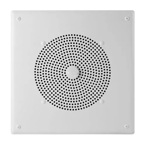 Valcom V-1920C One-Way Square Ceiling or Wall 45 Ohms Speaker, White