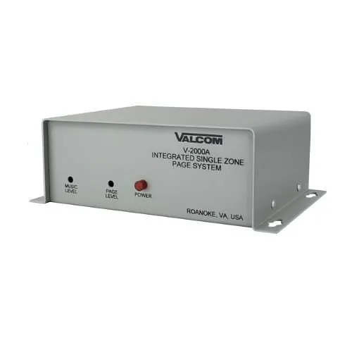 Valcom V-2000A One-Way Single-Zone Page Control Unit with Built-in Power