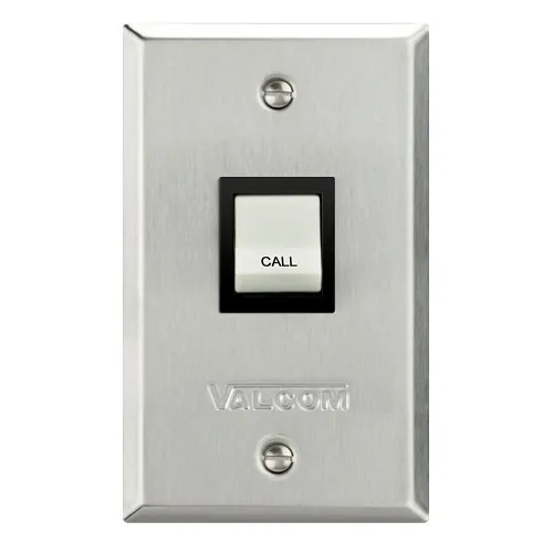 Valcom V-2972PK Call Button with Rocker Switch, 6-Pack, Stainless Steel