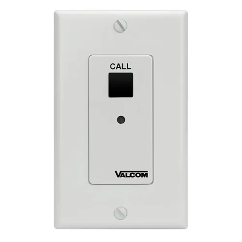 Valcom V-2991-W Call Button with Volume Control for Talkback Page Control Units, White
