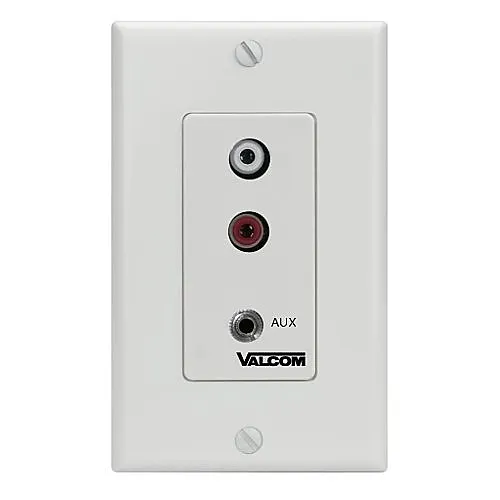 Valcom V-9130-W Remote Input Module, RCA, 3.5 mm Connection