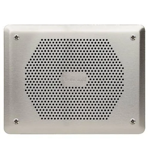 Valcom V-9806 Indoor Recessed Mount Vandal-Resistant for FlexHorns Protecction, Stainless-Steel Faceplate