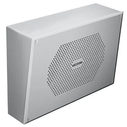Valcom V-9871 Indoor Vandal-Resistant Wall Speaker Talkback, Gray