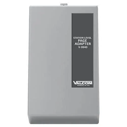Valcom V-9940 1-Zone Expandable Station Level Page Adapter, White