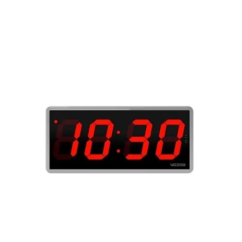 Valcom V-D2425B Wired Digital Clock, 2.5" 4-Digit Display, 24VDC, Black