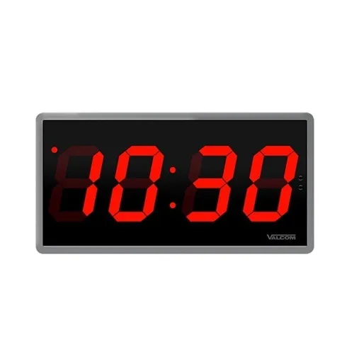 Valcom V-DW11040B Digital Clock, 4-Digits, Wireless, 110V, 4"