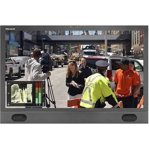 Marshall V-LCD241MD 24" Full HD Monitor with Waveform Overlay, Audio Bars, Loud Speakers and HDMI Loop-Out