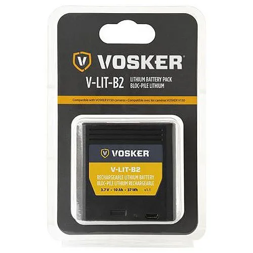 VOSKER V-LIT-B2 Extra Rechargeable Lithium Battery Pack for Vosker V150 Mobile Security Cameras