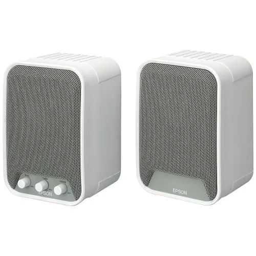 Epson ELPSP02 30W Active Speakers with Built-In Amplifiers, White