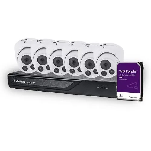 Vivotek V9561T82A 5MP Turret IP Camera, 2.8mm Lens, WDR, IR, PoE, IP67, IK10