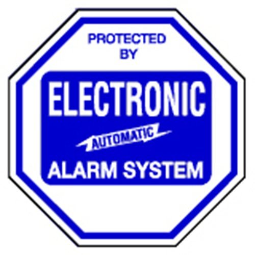 Maxwell DY-102 Decal 4"x 4", Outside Mount, 100-Pack, Blue and White