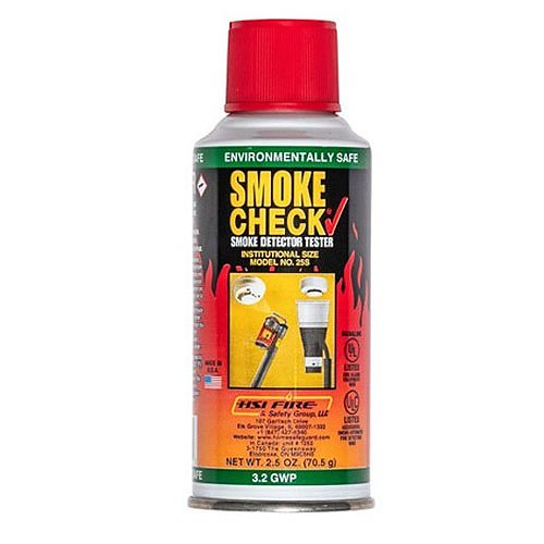 HSI Fire HO-25S SmokeCheck NFPA 72 Compliant Smoke Detector Tester Aerosol Spray
