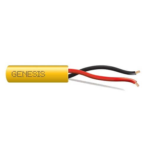Genesis 31021102 22/2 Stranded Unshielded Cable, Plenum, CMP, FT6, 1000' (304.8 m) Pull Box, Yellow