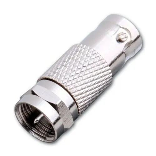 Vanco VAD12 BNC Female Jack to "F" Male Plug, Nickel, 1-Pack