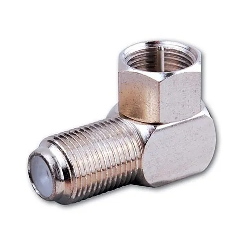 Evolution VAD21 Right Angle Female "F" Jack to Male "F" Plug Adapter