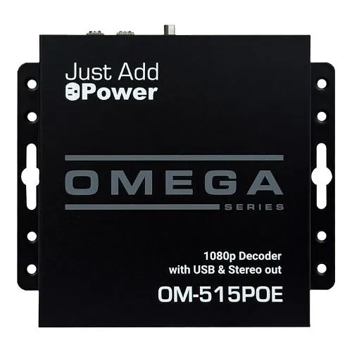 Just Add Power OM-515POE 2G Omega Series 2G/3G+ Receiver with USB and Stereo Audio Output (Previous VBS-HDIP-515POE)