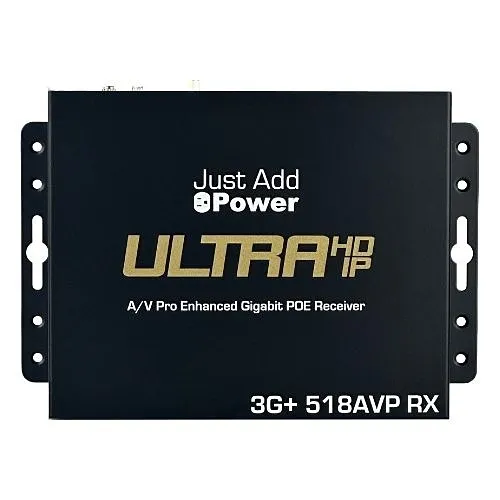 Just Add Power UL-518AVP 3G Ultra Series 3G 4K A/VPro Enhanced Gigabit Receiver, 518AVP (Previous VBS-HDIP-518AVP)