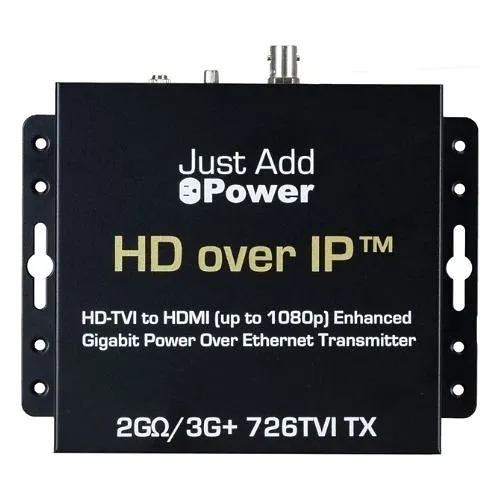 Just Add Power OM-726TVI 2G/3G HD-TVI to HDMI Transmitter, 1080p, 10W PoE (Previous VBS-HDIP-726TVI)