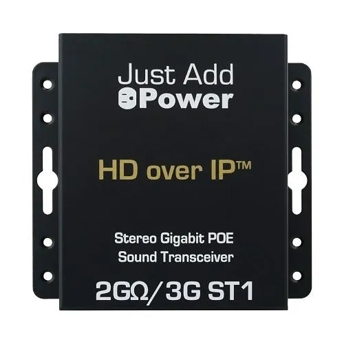 Just Add Power ST1 3G Ultra Series Stereo Gigabit PoE Sound Transceiver, 10W PoE (Previous VBS-HDIP-ST1)