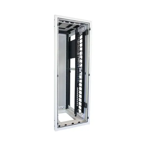 Great Lakes VCM-84K Vertical Cable Manager with Hinged Cover for 84"H Cabinets, Black