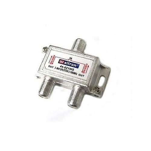 Weltron 44-021WS Coaxial Cable Connector, 1GHZ High Wi-Fi Splitter 2-Way