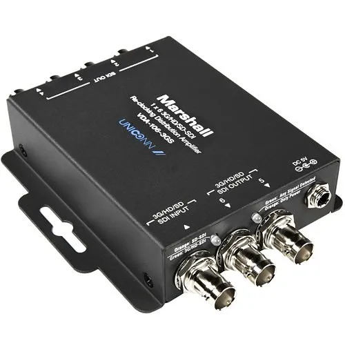Marshall VDA-106-3GS 1x6 3G/HD/SD-SDI Reclocking Distribution Amplifier