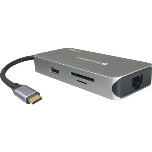 Comprehensive VDK-1130 VersaDock USB-C 4K Portable Docking Station with HDMI, Ethernet and USB 3.0, Silver