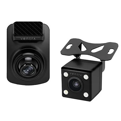 Ventra VDR-130XT Dual Camera Dashcam Wifi Vehicle Eecorder, 64GB SD Card