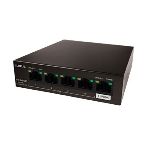 Luxul SW-100-04P 4-Port Unmanaged PoE+ Switch, 58W